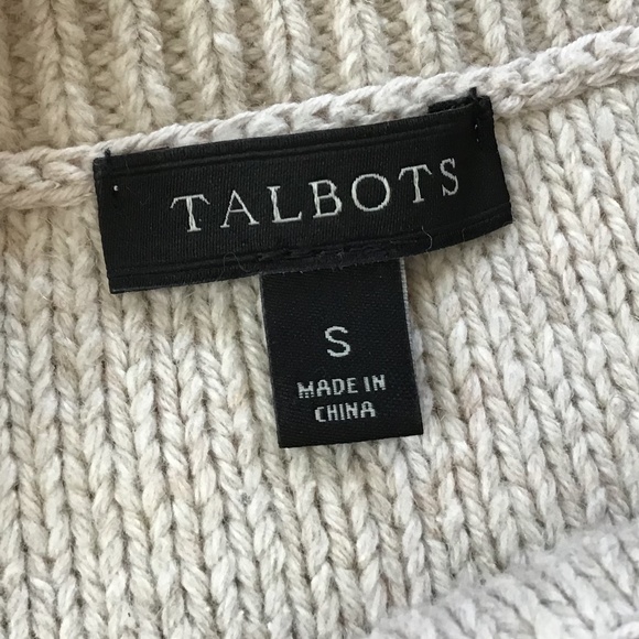 Talbots Cable Knit Sweater Jewel Embellished Small EUC - Picture 3 of 10
